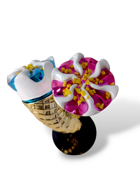 light blue and fuchsia