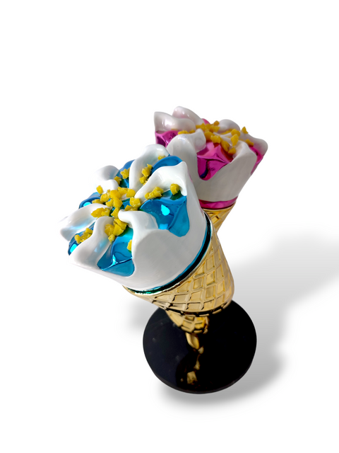 light blue and fuchsia