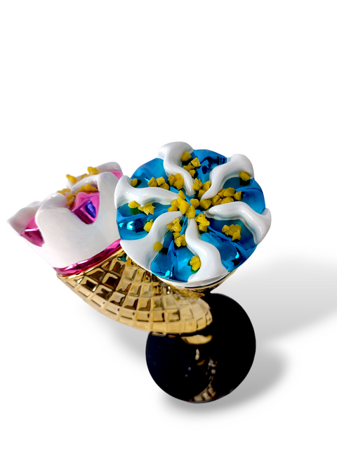 light blue and fuchsia