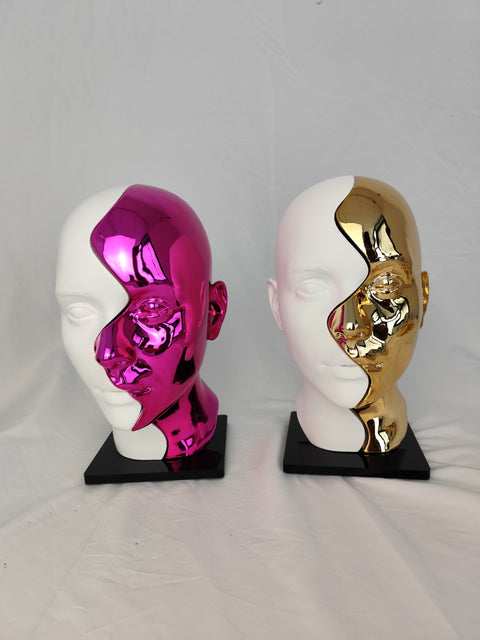 bianco e oro / bianco e fucsia